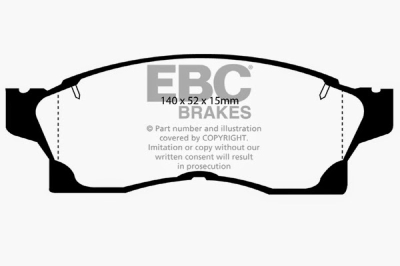 EBC 2017+ Mercedes-Benz E300 (W213) Ultimax Rear Brake Pads thumbnail 2