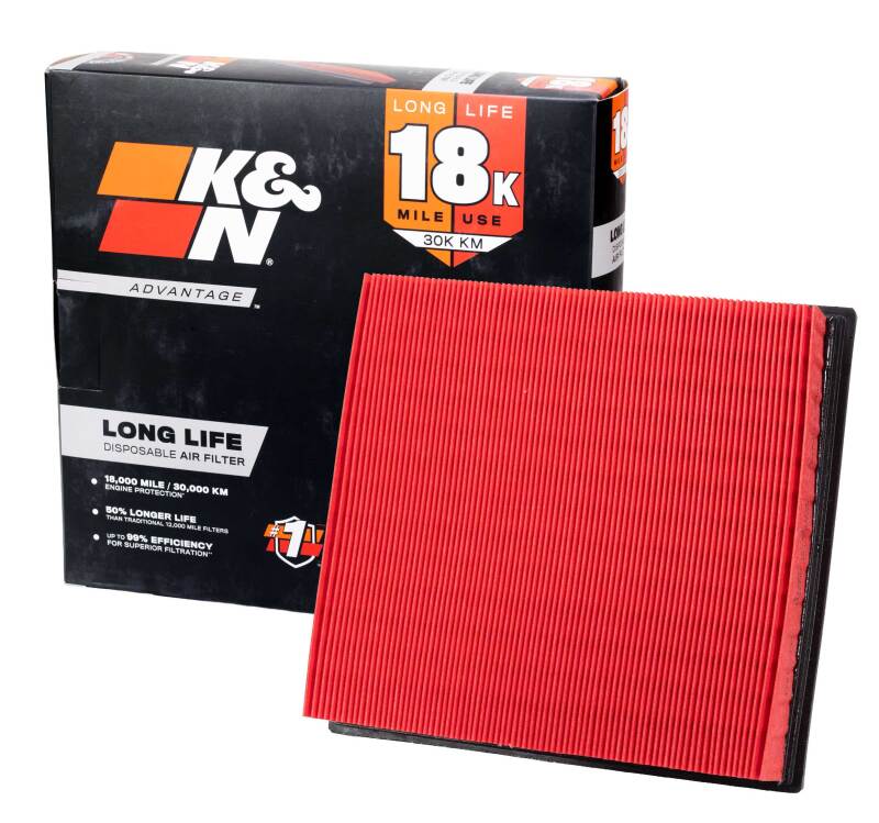 K&N Advantage Air Filter 18K Miles Chevrolet Impala 06-09 Monte Carlo 06-07 Pon Grand Prix 05-08 thumbnail 3