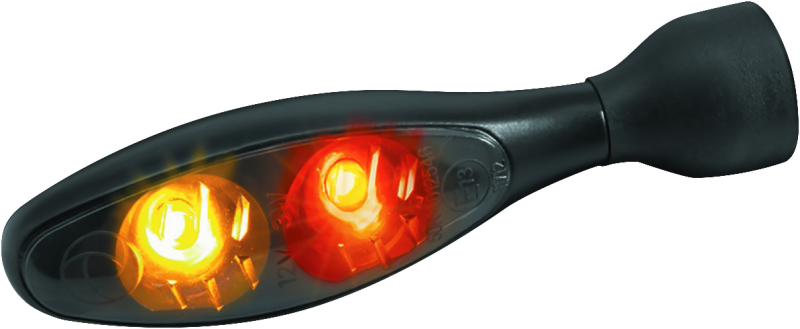 Kuryakyn Kellermann Micro 1000 Collection Turn Signals 2534 Signal, 1000, LED, Dark Smoke Lens, Amber/Red Light, Black Housing, Each thumbnail 8