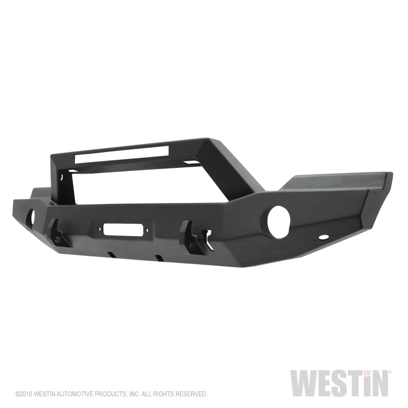 Westin 07-18 Jeep Wrangler JK WJ2 Full Width Front Bumper w/LED Light - Tex. Blk thumbnail 5