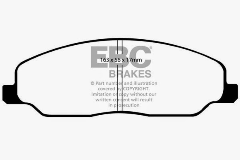 EBC 05-10 Ford Mustang 4.0 Redstuff Front Brake Pads thumbnail 3