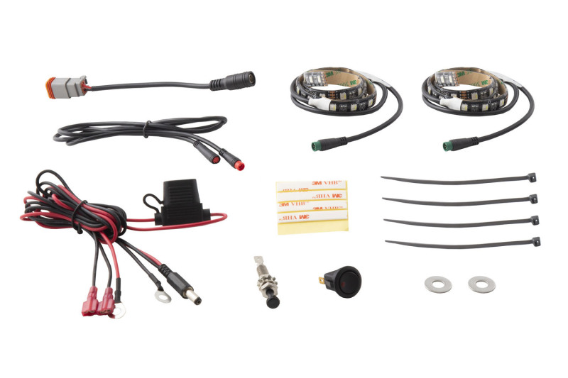 Diode Dynamics RGBW Engine Bay Strip Kit 2pc Multicolor thumbnail 2