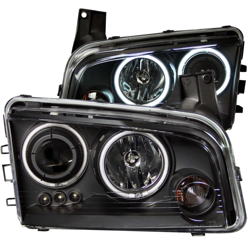 ANZO 2006-2010 Dodge Charger Projector Headlights w/ Halo Chrome (CCFL) thumbnail 4