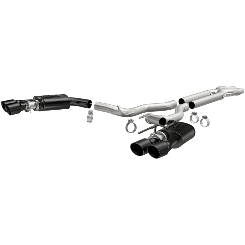 MagnaFlow SYS Cat-Back 2018 Ford Mustang GT 5.0L Competition Dual Exit Black 4in Tips thumbnail 4