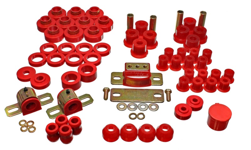 Energy Suspension 80-86 Jeep CJ7 Red Hyper-Flex Master Bushing Set thumbnail 2