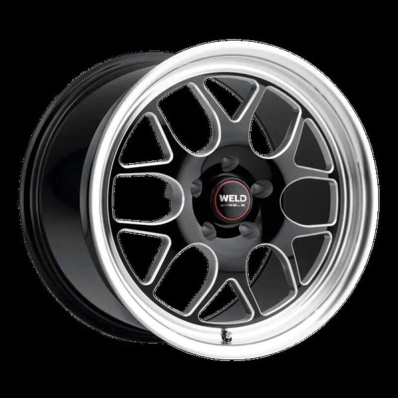 Weld Solana Drag 18x8 / 5x120 BP / ET15 / 5.09in BS / 78.1 Dia - Gloss Black MIL Wheel