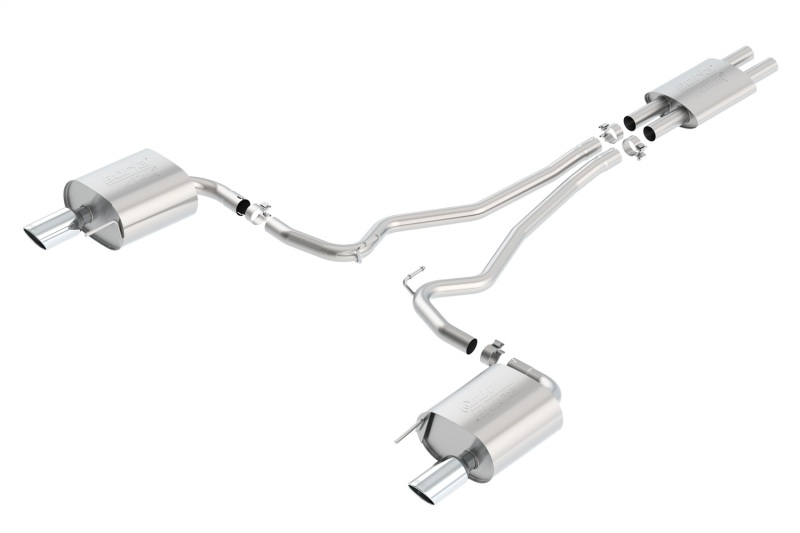 Borla ATAK Cat Back 15 Ford Mustang 3.7L V6 MT/AT 2.25in Pipe 4in Single Round Rolled Tips thumbnail 4