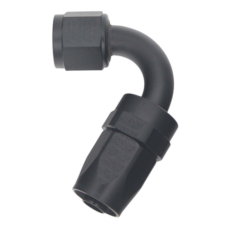 DeatschWerks 8 AN Female Flare Swivel 120-Degree Hose End CPE - Anodized Matte Black thumbnail 2