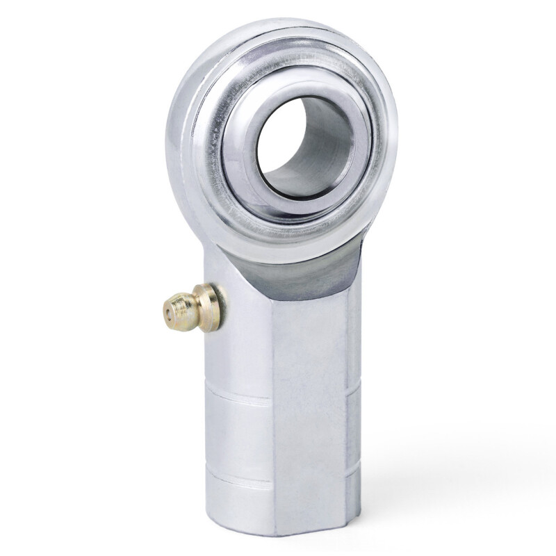 QA1 C Series 2-Pc Rod End - Female/Left Hand - 12mm Bore x M12x1.75 w/Zerk - Carbon Steel