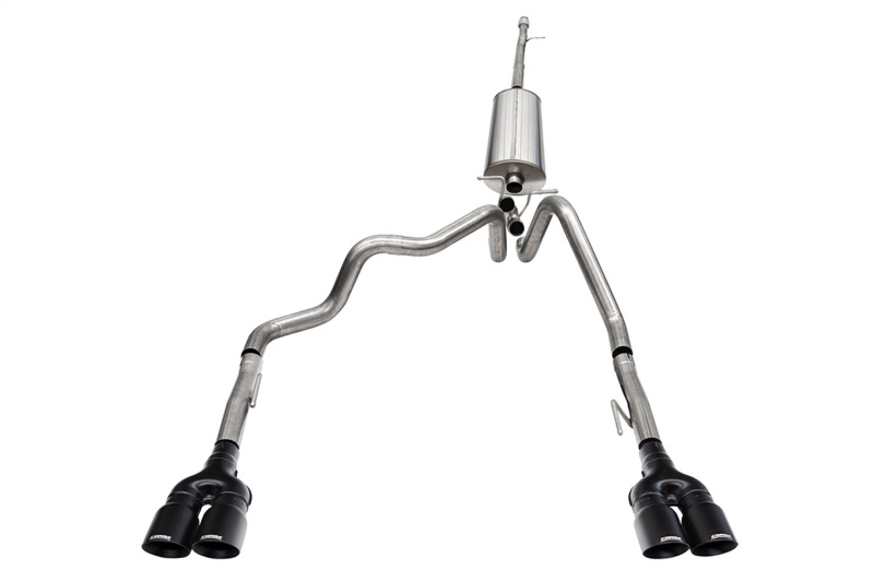 Corsa 19-25 GMC Sierra 1500 Cat-Back Dual Rear Exit with Twin 4in Black Powder Coat Pro-Series Tips thumbnail 2
