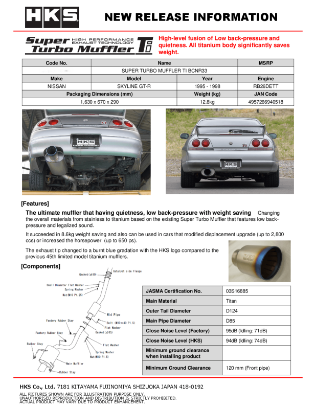 HKS Exhaust - Super Turbo