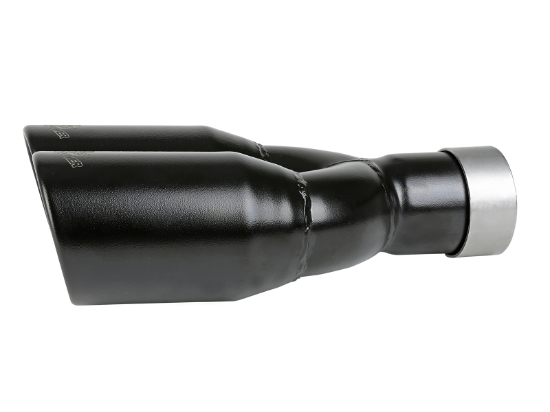 aFe MACH Force-Xp 409 Stainless Steel Clamp-on Exhaust Tip 2.5in Inlet 3.5in Outlet - Black thumbnail 8