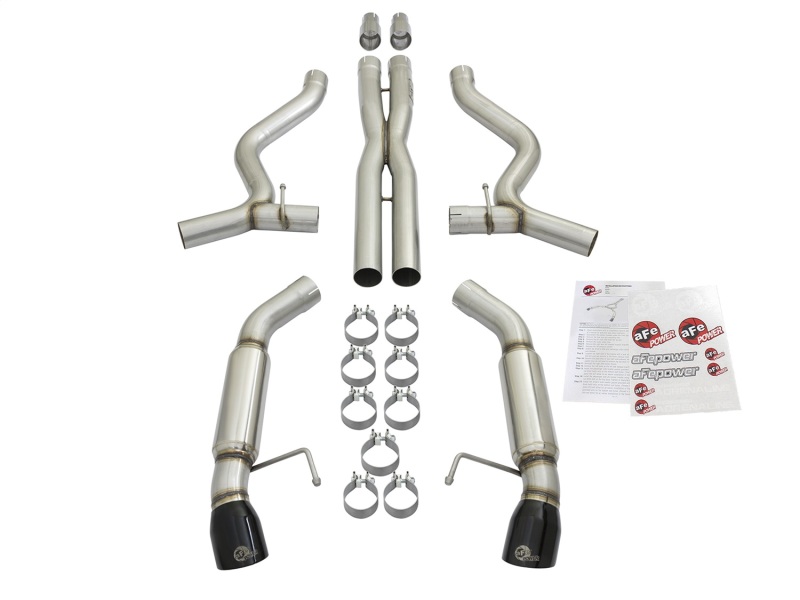 aFe MACH Force XP 3in 304 SS Sport Tone Cat-Back w/ Black Tips 15-17 Ford Mustang V6-3.7L/V8-5.0L thumbnail 4