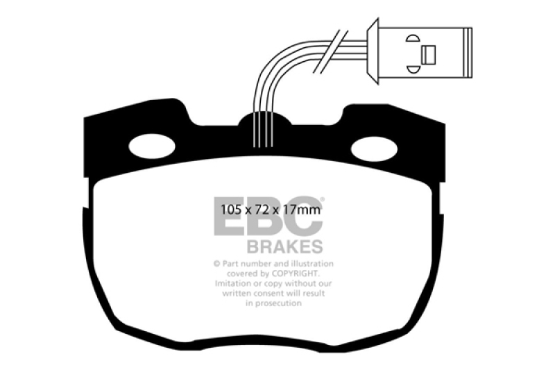 EBC 95-96 Land Rover Discovery (Series 1) 3.9 Yellowstuff Front Brake Pads thumbnail 5