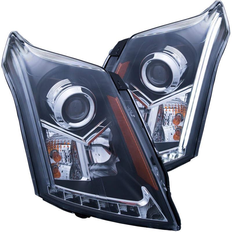 ANZO 2010-2015 Cadillac SRX Projector Headlights w/ Plank Style Design Black thumbnail 6