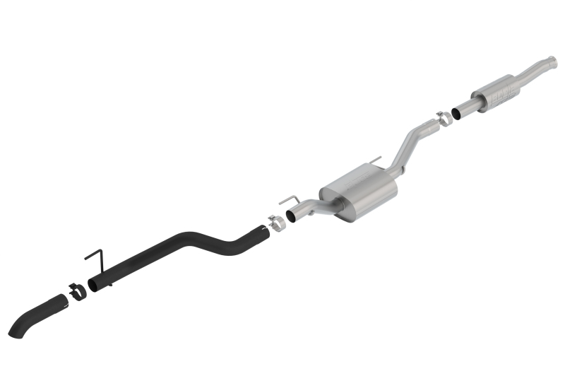 Borla 2020 Jeep Gladiator JT 3.6L V6 AWD ATAK Climber Catback w/ Black Turndown Tip & Over-Axle thumbnail 2