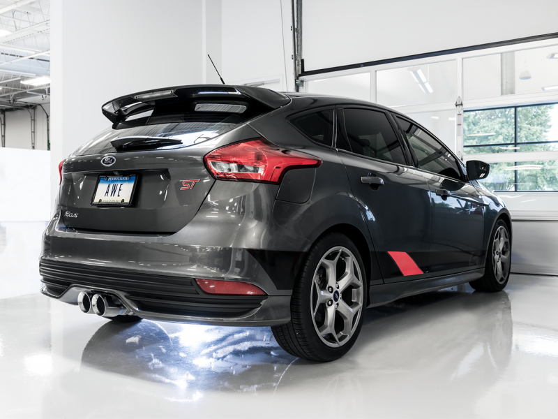 AWE Tuning Ford Focus ST Touring Edition Cat-Back Exhaust - Resonated - Chrome Silver Tips thumbnail 9