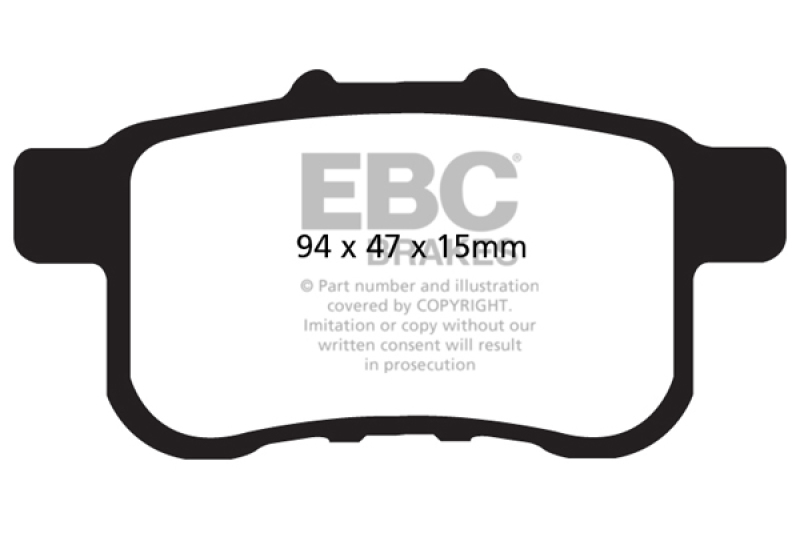EBC 09-14 Acura TSX 2.4 Greenstuff Rear Brake Pads thumbnail 4