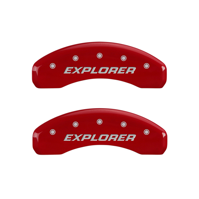 MGP 4 Caliper Covers Engraved Front & Rear Explorer/2011 Red Finish Silver Char 2009 Ford Explorer thumbnail 3