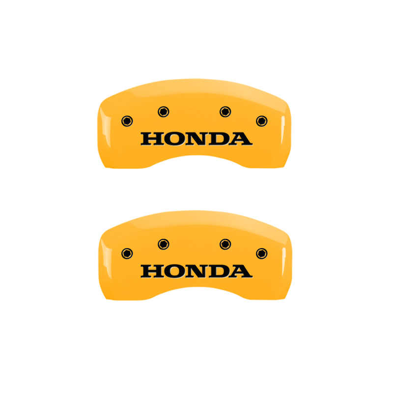 MGP 4 Caliper Covers Engraved Front & Rear Honda Yellow Finish Black Char 2004 Honda Pilot thumbnail 9