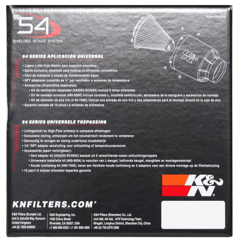K&N Orion Universal Air Cleaner Assembly thumbnail 5