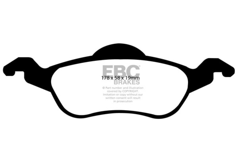 EBC 00-04 Ford Focus 2.0 Ultimax2 Front Brake Pads thumbnail 5