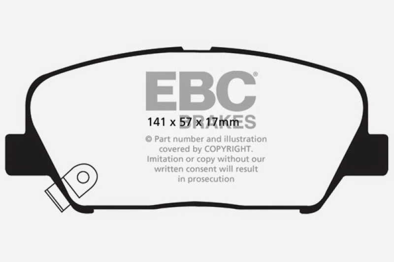 EBC 09+ Hyundai Genesis Coupe 2.0 Turbo Yellowstuff Front Brake Pads thumbnail 7