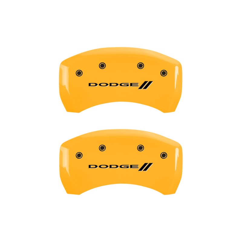 MGP 4 Caliper Covers Engraved F & R w/ Stripes/Dodge Yellow Finish Black Char 2006 Dodge Charger thumbnail 9
