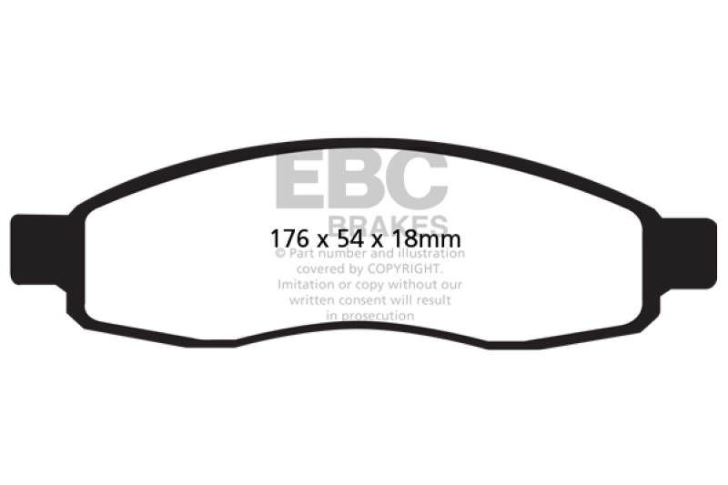 EBC 04-05 Infiniti QX56 5.6 Greenstuff Front Brake Pads thumbnail 2