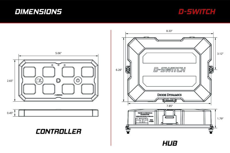 Diode Dynamics 18-25 Subaru Crosstrek D-Switch Hub Mounting Kit