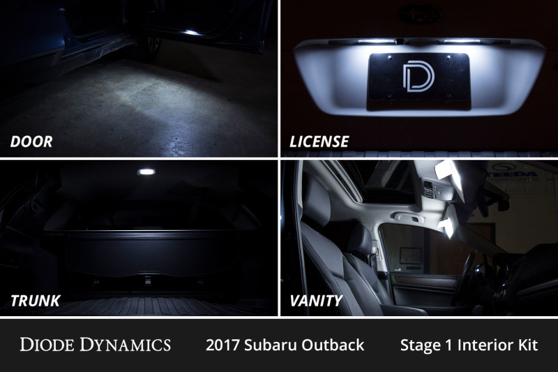 Diode Dynamics 15-19 Subaru Outback Interior LED Kit Cool White Stage 2 thumbnail 5
