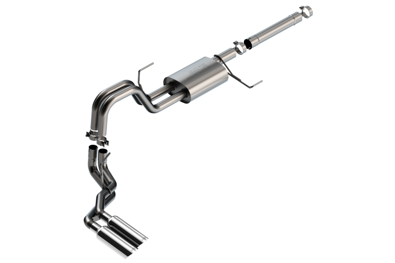 Borla 21-22 Ford F-150 Powerboost 3.5L V6 2WD & 4WD 4DR 3in, 2.25in S-TYPE Catback w/ Chrome Tips thumbnail 2
