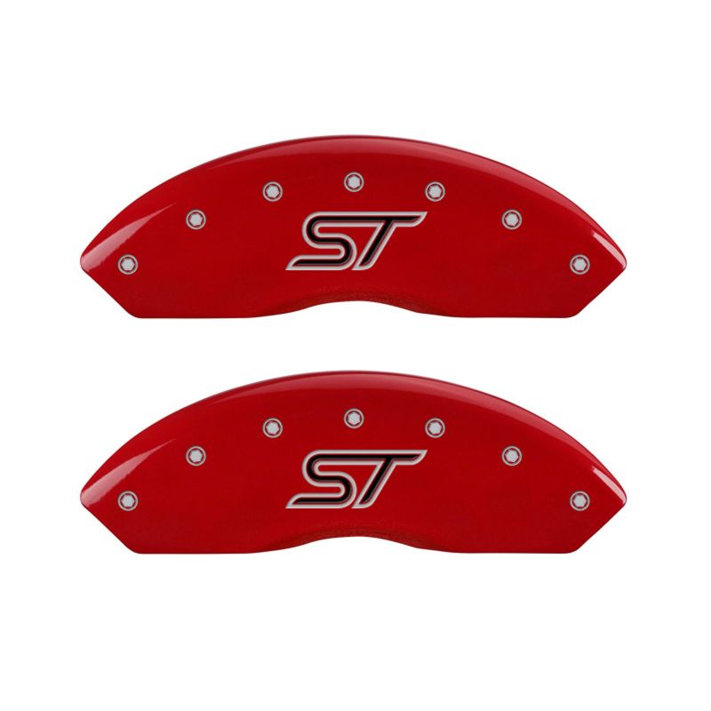 MGP 4 Caliper Covers Engraved Front & Rear ST Red finish silver ch thumbnail 2