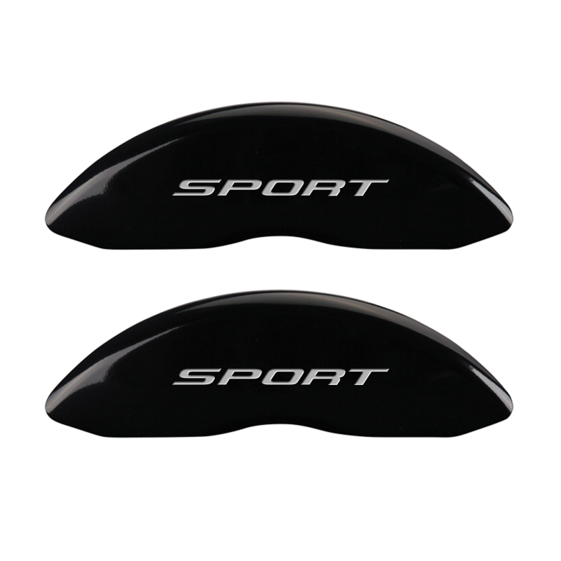 MGP 4 Caliper Covers Engraved Front & Rear No Bolts/Sport 2015 Black finish silver ch thumbnail 3