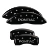 MGP 4 Caliper Covers Engraved Front & Rear Pontiac Black finish silver ch thumbnail 8