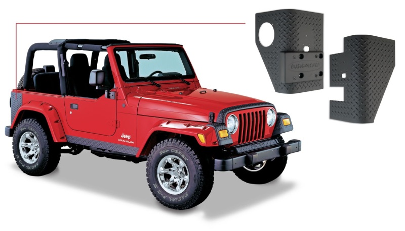 97-06 Jeep Wrangler Trail Armor Rear Corners - Black