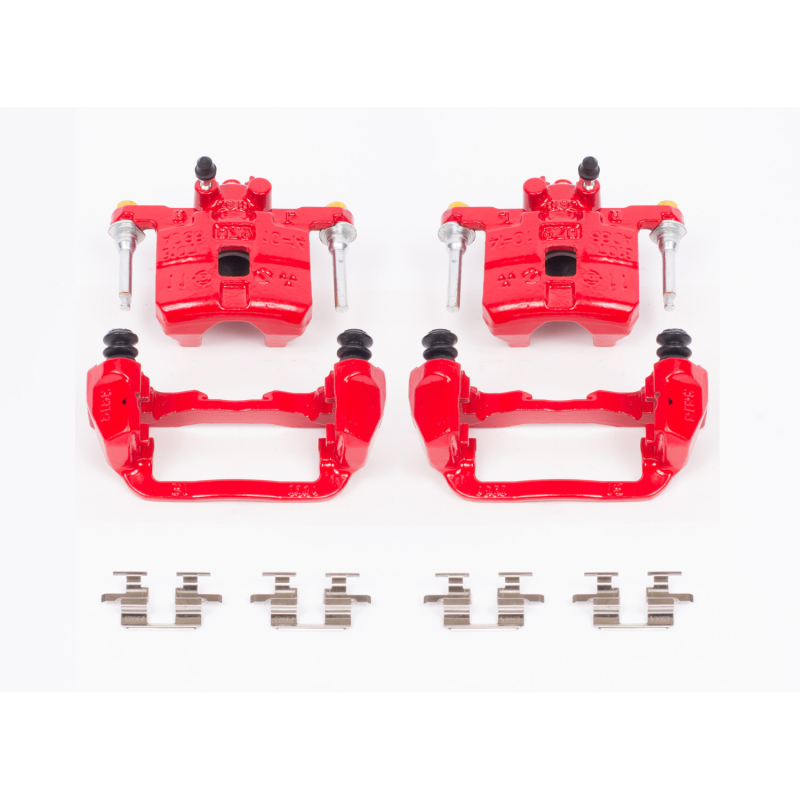 Power Stop 98-03 Subaru Forester Rear Red Calipers w/Brackets - Pair thumbnail 2