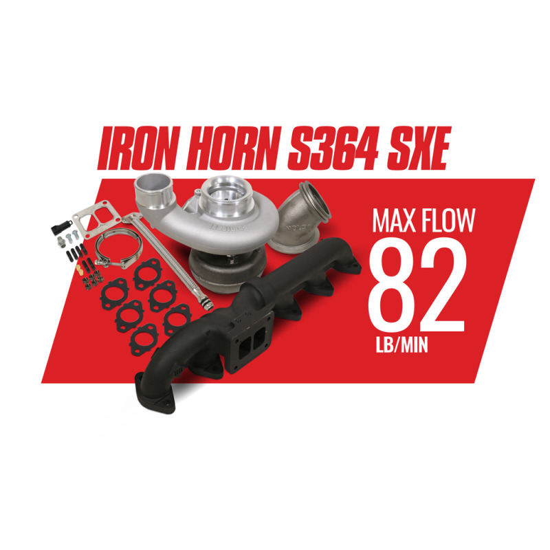 BD Diesel BD Iron Horn 5.9L Cummins Turbo Kit S364SXE/76 1.00AR Dodge 2003-2007