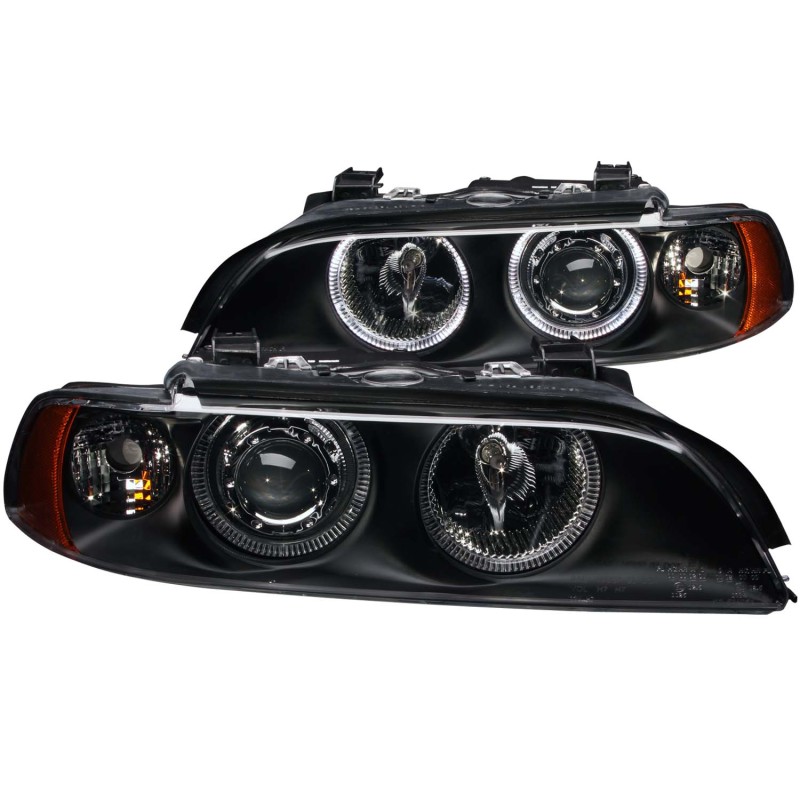 ANZO 1997-2001 BMW 5 Series Projector Headlights w/ Halo Black thumbnail 4