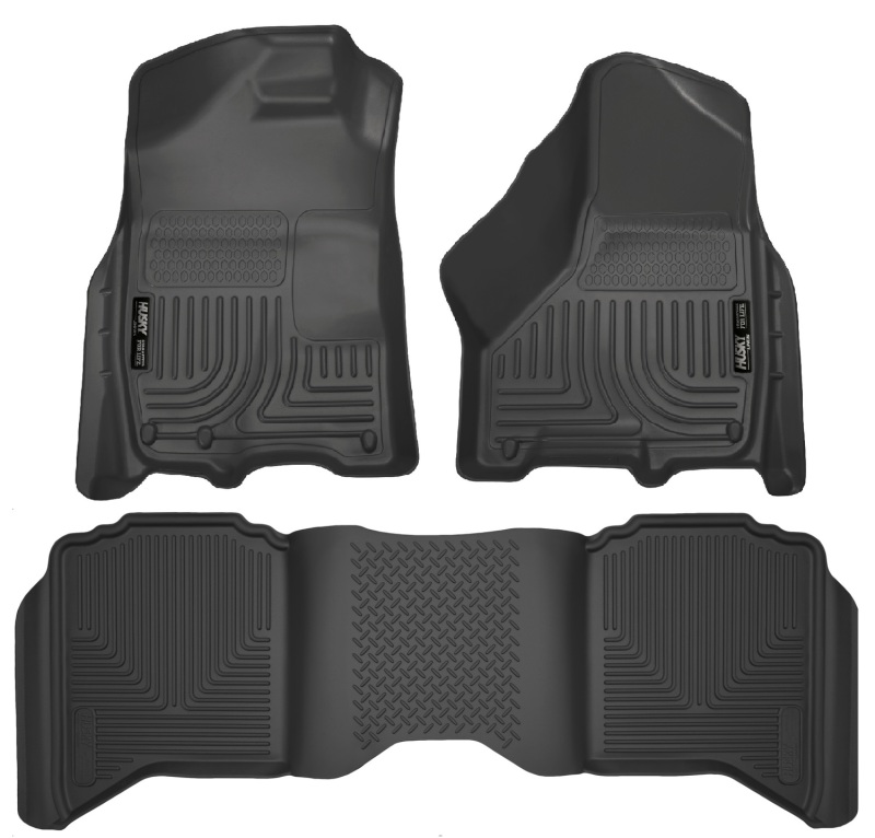 Husky Liners 2012 Dodge Ram 1500/2500 Crew Cab WeatherBeater Combo Black Floor Liners thumbnail 6