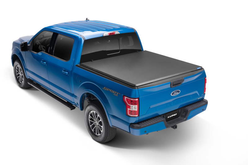 Lund 02-17 Dodge Ram 1500 Fleetside (8ft. Bed) Hard Fold Tonneau Cover - Black thumbnail 6