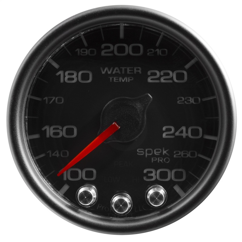 Autometer Spek-Pro Gauge Water Temp 2 1/16in 300f Stepper Motor W/Peak & Warn Blk/Blk thumbnail 7