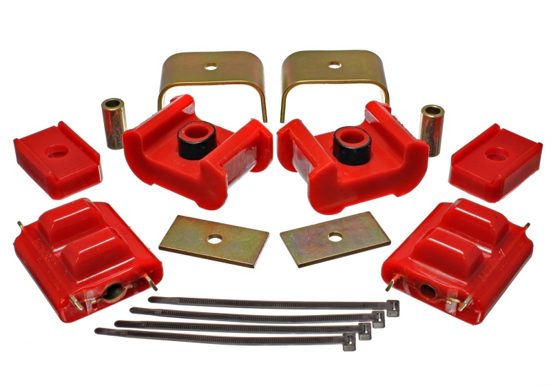 Energy Suspension 73-84 K5 Blazer 4WD Fullsize Red Complete Motor & Trans Mount Set Zinc Finish thumbnail 4