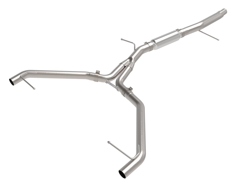 aFe Mach Force XP Exhaust Systems 49-36445 Systems, XP, Rear Axle-back, Single In/Dual Out, Stainless Steel, Natural, Split Rear Exit, Audi, 2.0L, Kit thumbnail 3