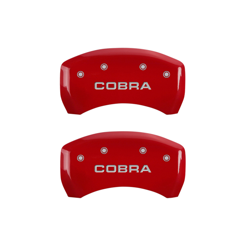 MGP Rear set 2 Caliper Covers Engraved Rear Cobra Yellow finish black ch thumbnail 8