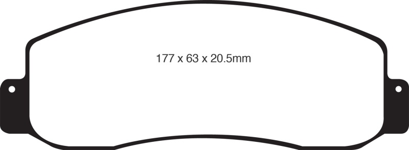 EBC 05-07 Ford F250 (inc Super Duty) 5.4 (2WD) Extra Duty Front Brake Pads thumbnail 2