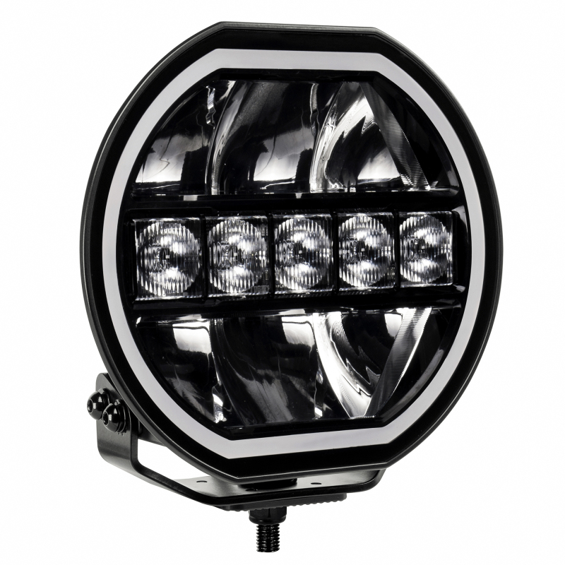 Go Rhino Xplor Blackout Series Maxline LED Hi/Low Beam w/Multi DRL (Surface Mount) 7in. - Blk thumbnail 4