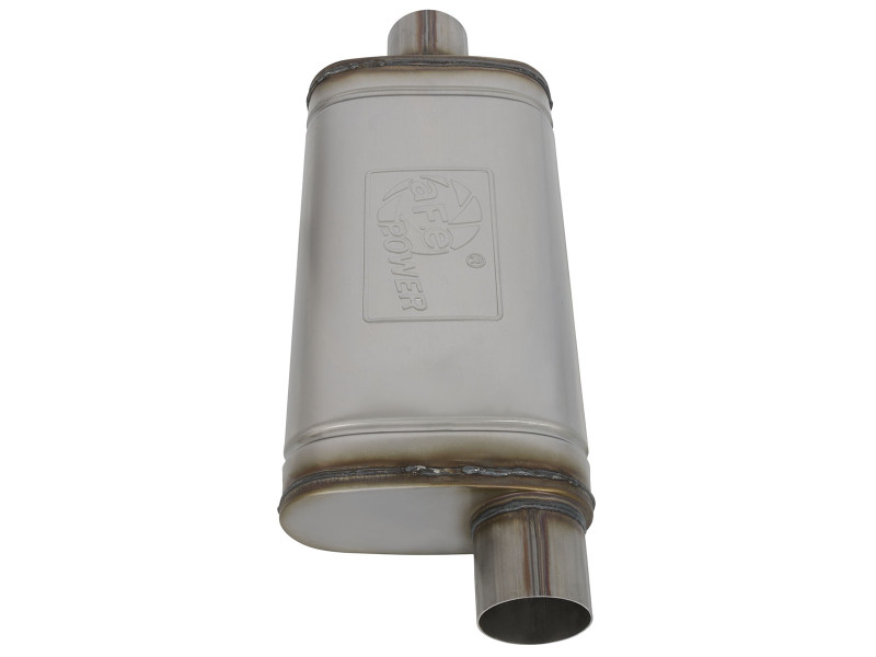 aFe MACH Force XP SS Muffler 3in Center Inlet / 3in Offset Outlet 18in L x 9in W x4in H Body thumbnail 8