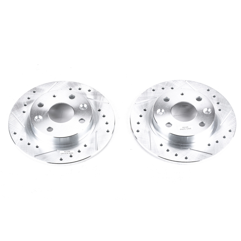 Power Stop 90-93 Mazda Miata Rear Evolution Drilled & Slotted Rotors - Pair