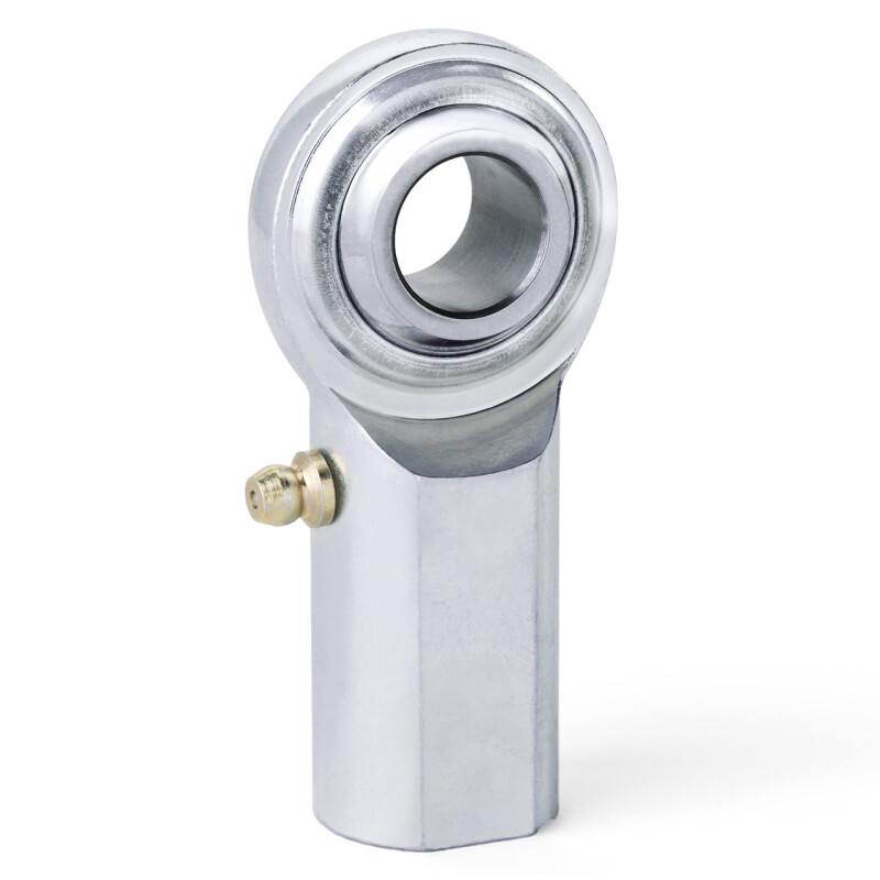 QA1 C Series 2-Pc Rod End - Female/Right Hand - .625in Bore x 5/8-18 w/Zerk - Carbon Steel